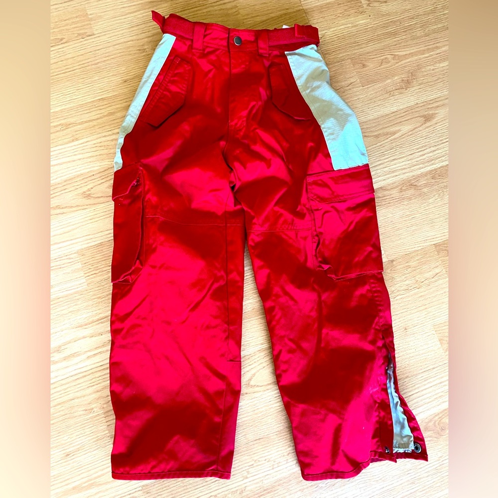 Youth UNISEX Mossimo snow pants red